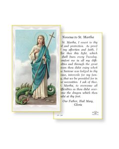 Saint Martha Holy Card with Novena Prayer