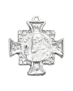 1" Silver Oxidized Saint Benedict Medal (Sold in Inc. Of 25)