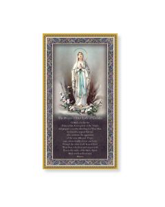 Our Lady of Lourdes Plaque with Prayer