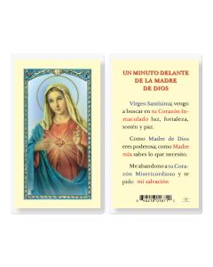 Un Minuto Delante - La Madre de Dios Holy Card