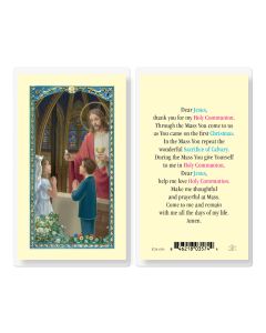 First Communion Prayer Holy Card