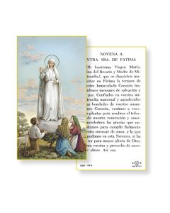Our Lady of Fatima Holy Card in Spanish
