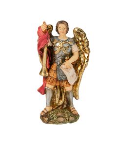 4" Cold Cast Resin Hand Painted Statue of Saint Gabriel in a Deluxe Window Box-P65