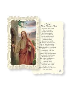 Prayer For Those Who Live Alone Holy Card