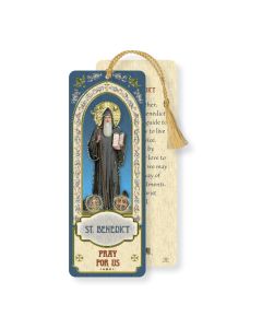 Saint Benedict Laminated Bookmark