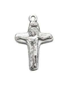 3/4" Antiqued Silver Oxidized Cross with 'Mother of Sorrows'