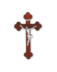 10" Dark Cherry Cross with an Italian Silver Finish Corpus