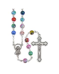 Multicolored Speckled Bead Rosary
