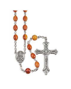 Genuine Rosewood Bead Rosary, Boxed