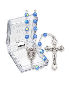 December Zircon Aurora Borealis Birthstone Rosary