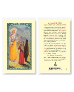 Our Lady of La Salette Holy Card