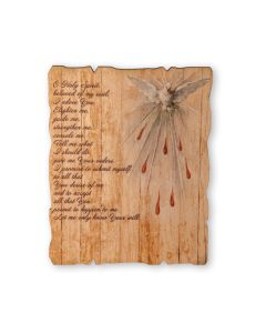 5 1/4" x 4 1/4 " Holy Spirit Small Vintage Wooden Plaque