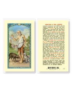 Oracion a San Lazaro Holy Card