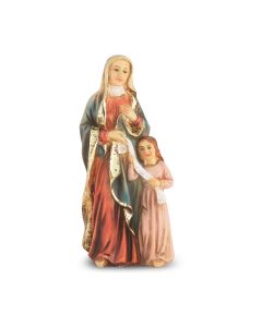 4" Cold Cast Resin Hand Painted Statue of Saint Anne in a Deluxe Window Box-P65