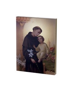 Saint Anthony Textured Wood Plaque