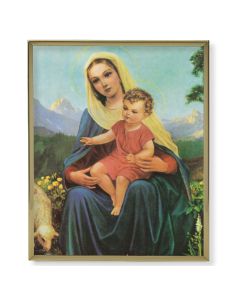 11" x 14" Gold Plaque Frame with a Madonna and Child Print