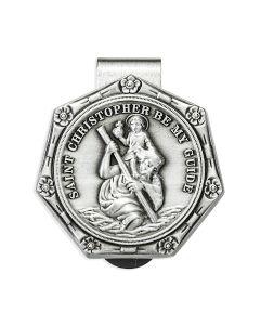 Saint Christopher Auto Visor Clip (Sold in Inc. of 3)
