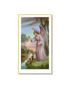 Guardian Angel Boy Holy Card