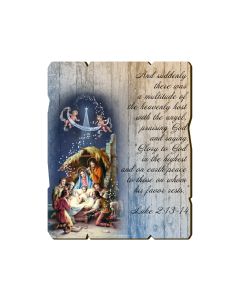 7 1/2" x 9" Holy Family Vintage Wood Plaque