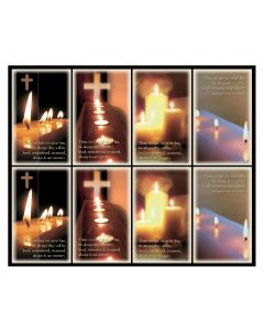 Aurora Candle Light Eight-Up Micro Perforated Holy Cards