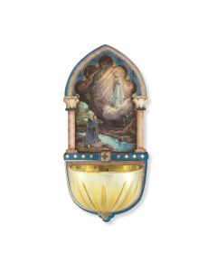 5" Our Lady of Lourdes Holy Water Font