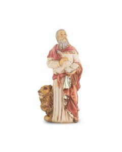 4" Cold Cast Resin Hand Painted Statue of Saint Mark in a Deluxe Window Box-P65