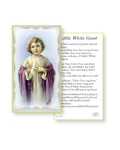 Little White Guest Holy Card 