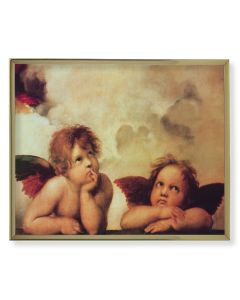 11" x 14" Gold Plaque Frame with a Sistine Angels Print