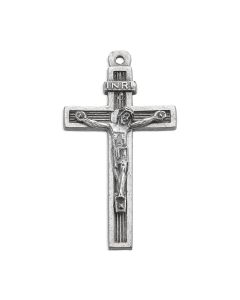 1 3/4" Silver Oxidized Crucifix