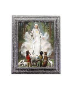 10 1/2" x 12 1/2" Grey Oak Finish Frame with an 8" x 10" Our Lady of Fatima Print