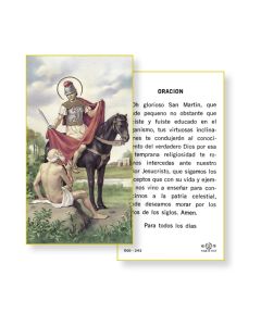 Saint Martin Holy Card in Spanish