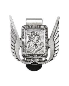 Saint Christopher Wings Auto Visor Clip (Sold in Inc. of 3)
