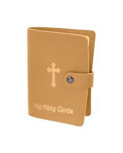 Tan Leatherette Card Holder Album for 40 Cards-P65