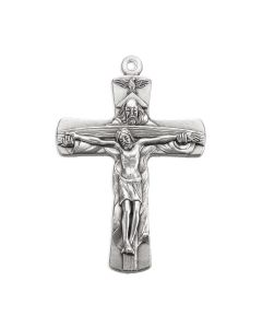 3" Antiqued Silver Oxidized Trinity Crucifix