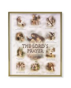 8" x 10" Gold Plaque Frame with The Lords Prayer Print