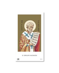 Saint Gregory Nazianzen Holy Card