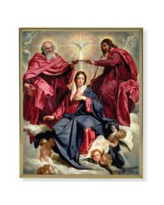 8" x 10" Gold Plaque Frame with a Crowning of Mary Print