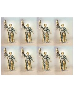 Saint Joan of Arc Eight-Up Micro Perforated Holy Cards