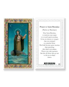 Saint Brendan - Mariners Laminated Holy Card