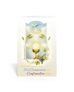 On Your First Communion and Confirmation Day Card. Communion Card.