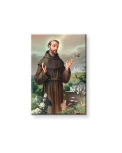 2" x 3" Saint Francis Magnetic Laminated Plaque