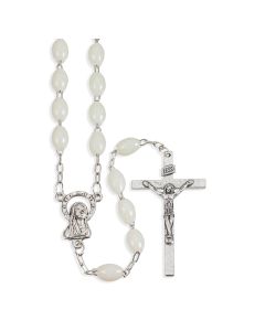 Luminous Plastic Oval Bead Rosary