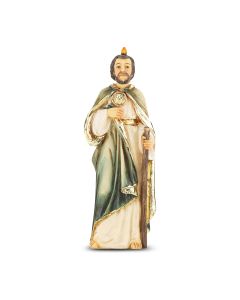 4" Cold Cast Resin Hand Painted Statue of Saint Jude in a Deluxe Window Box-P65