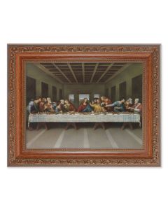 8.25" x 10.25" Ornate Wood Frame with a 6" x 8" Da Vinci: The Last Supper Print