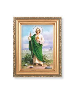 5.5" x 7" Antique Gold Frame with a Saint Jude Print