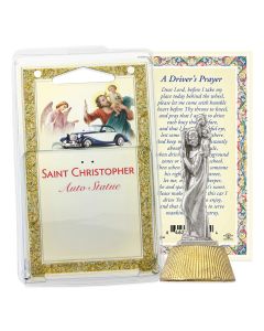 Saint Christopher Auto Statue with Prayer Card