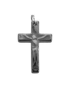1 1/2" Hematite Crucifix