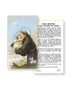 Saint Anthony Holy Card in Spanish