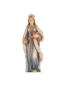 4" Cold Cast Resin Hand Painted Statue of Saint Elizabeth of Hungary in a Deluxe Window Box-P65