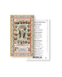 Mysteries of the Rosary Holy Card